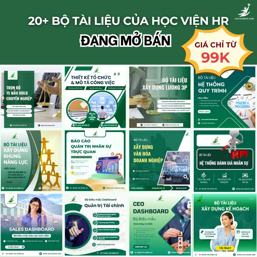 Bộ tài liệu nhân sự Học Viện HR