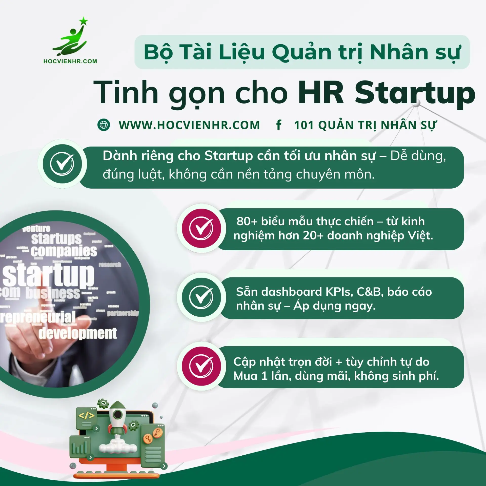 Bộ tài liệu Quản trị Nhân sự Tinh gọn cho Startup