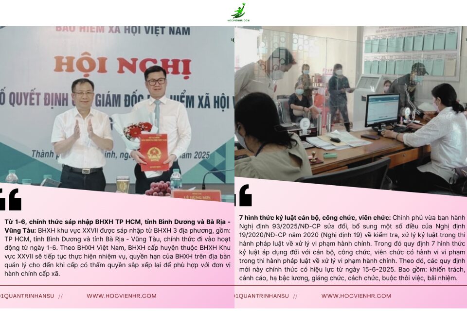 Bản tin nhân sự ngày 31/5-1/6/2025