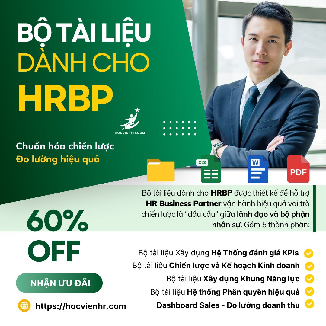 Bộ tài liệu dành cho HRBP HR Business Partner đầy đủ nhất Học viện HR