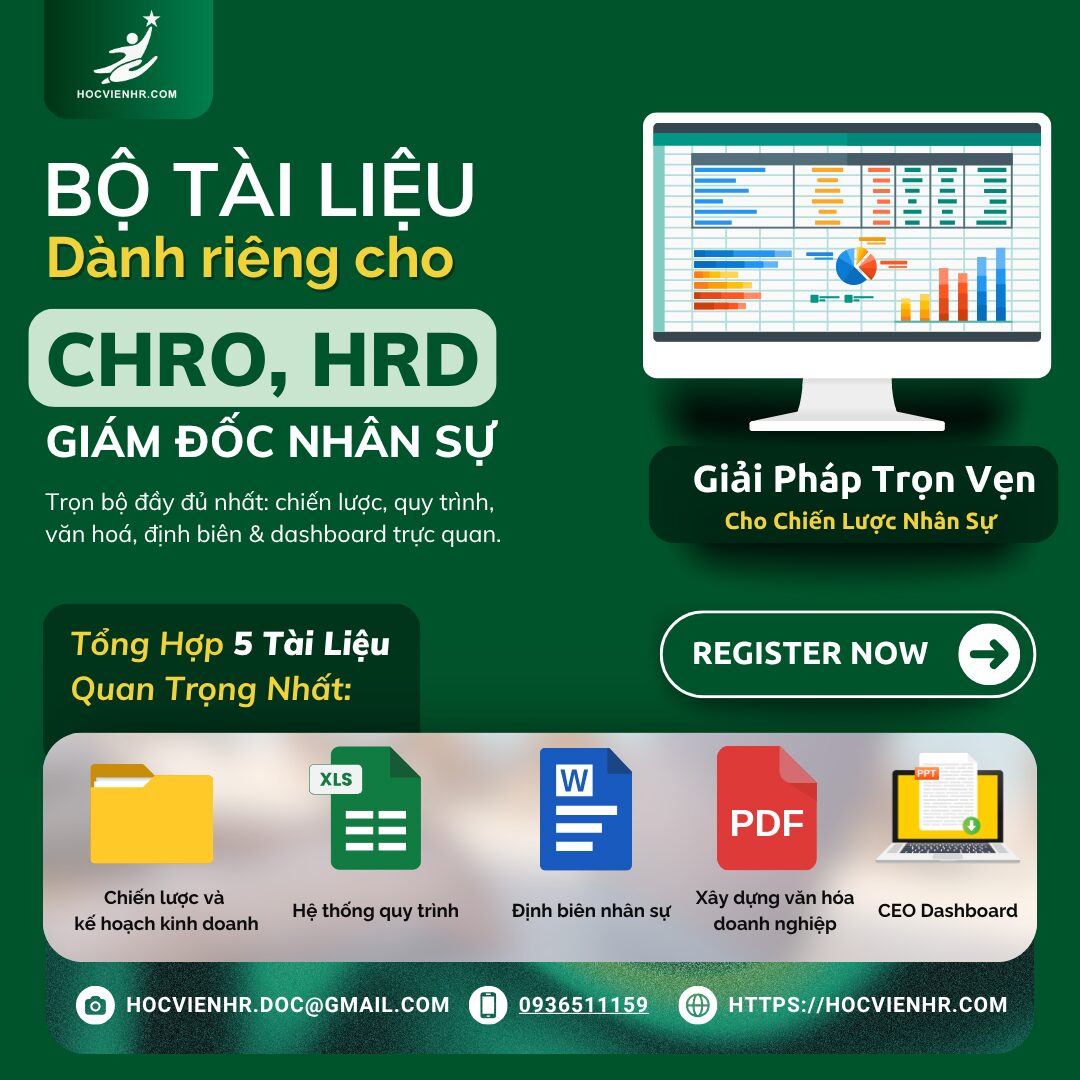 Bộ tài liệu cho giám đốc nhân sự HRD, CHRO
