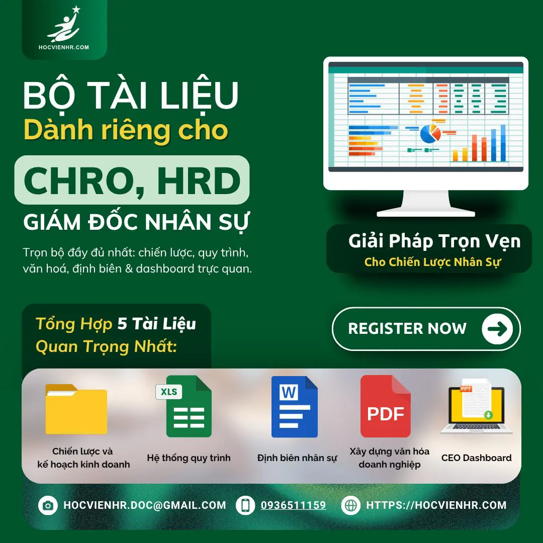 Bộ tài liệu cho giám đốc nhân sự HRD, CHRO