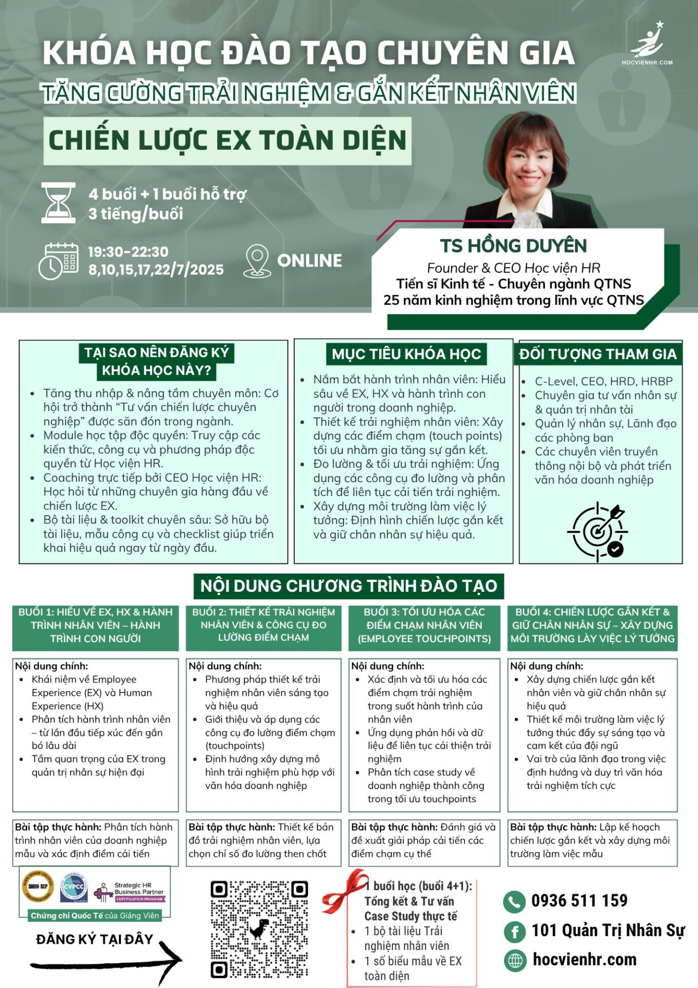 KHÓA HỌC CHUYÊN SÂU “HÀNH TRÌNH TRẢI NGHIỆM NHÂN VIÊN – EMPLOYEE EXPERIENCE (EX)”