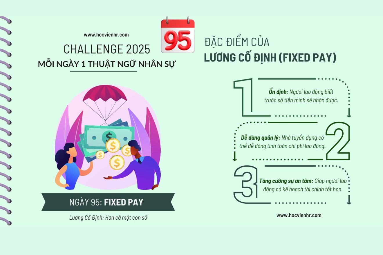 Fixed Pay (lương cố định) là gì? Khái niệm, cấu trúc, ưu nhược điểm và cách áp dụng trong C&B. Tìm hiểu sự khác biệt giữa Fixed Pay và Variable Pay trong doanh nghiệp.