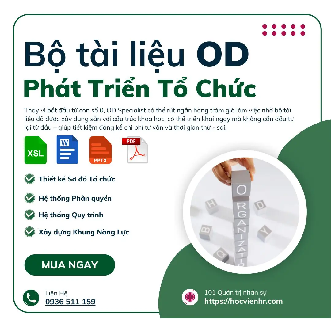 Bộ tài liệu Phát triển Tổ chức – OD Organizational Development Specialist