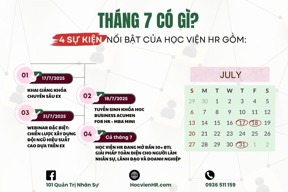 Tháng 7 cùng học viện hr