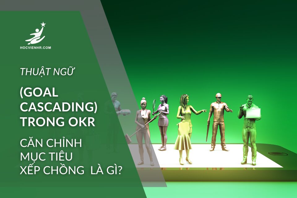 Căn chỉnh mục tiêu xếp chồng (Goal Cascading) trong OKR là quy trình chuyển đổi mục tiêu chiến lược cấp cao thành các mục tiêu SMART (Cụ thể – Measurable – Achievable – Relevant – Time-bound) ở mọi cấp độ