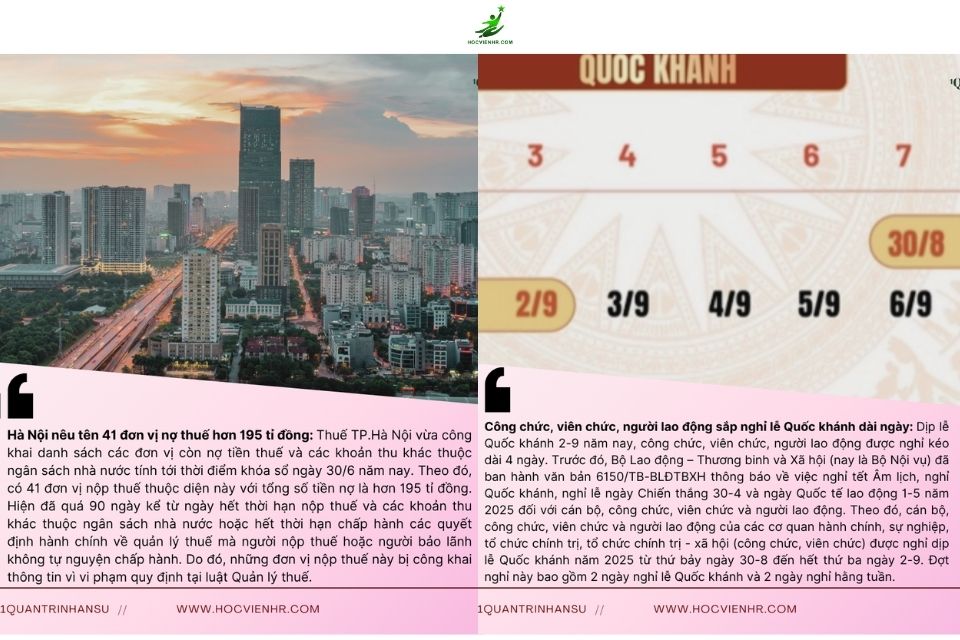 BẢN TIN NHÂN SỰ NGÀY 30-31/7/2025