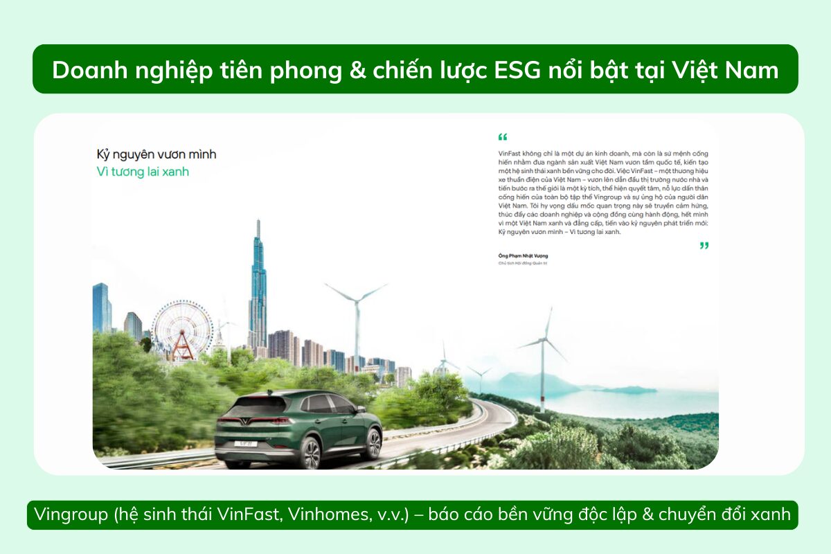 Doanh nghiệp tiên phong & chiến lược ESG nổi bật tại Việt Nam