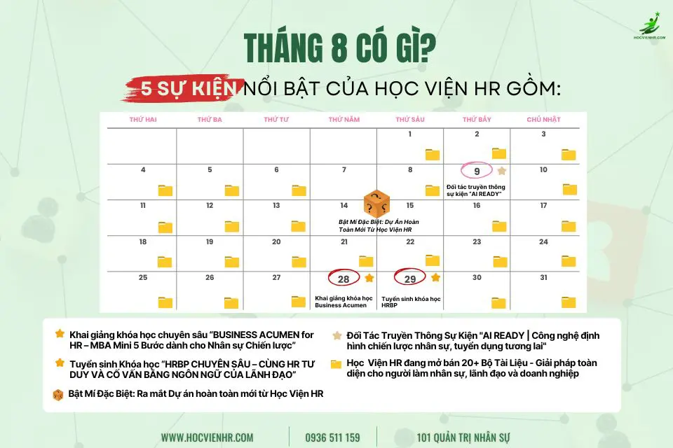 Tháng 8 cùng Học Viện HR