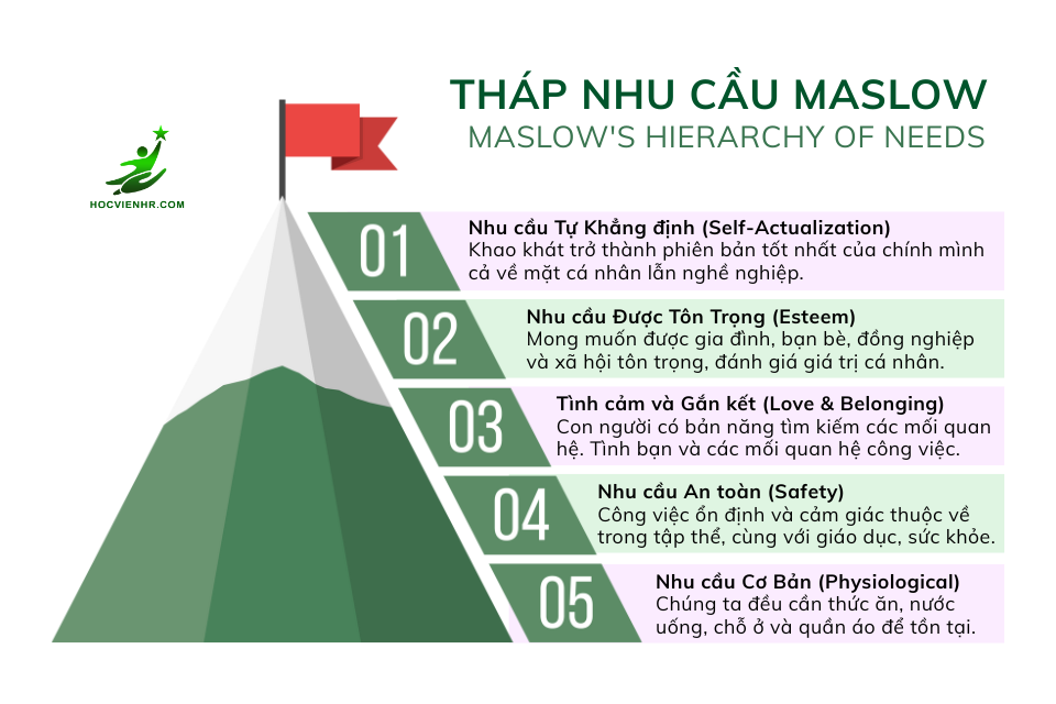 Tháp nhu cầu Maslow là gì Học Viện HR