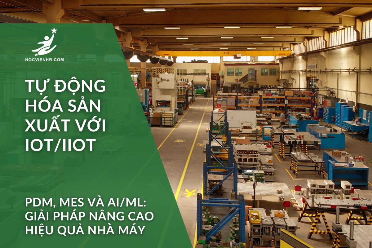 Nhà máy thông minh trong kỷ nguyên 4.0 Tự động hóa sản xuất bằng robot, SCADA, Digital Twin, bảo trì dự đoán giúp tối ưu chi phí và chất lượng.