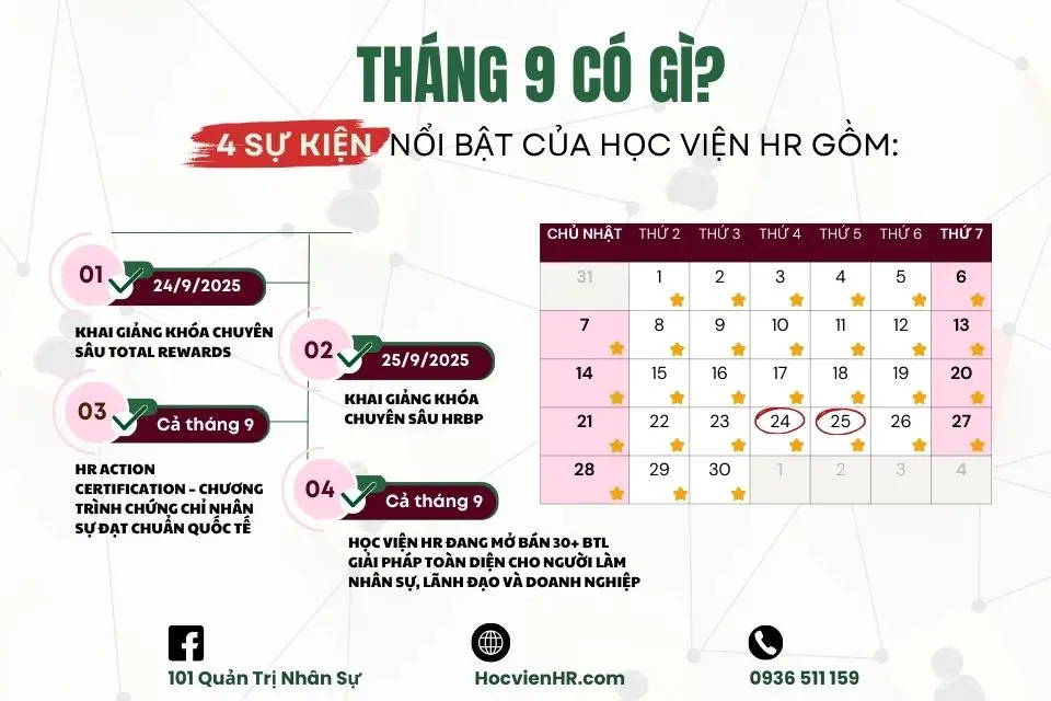 Tháng 9 cùng Học Viện HR