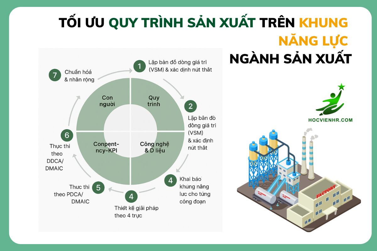7 bước tối ưu hóa quy trình sản xuất dựa trên khung năng lực
