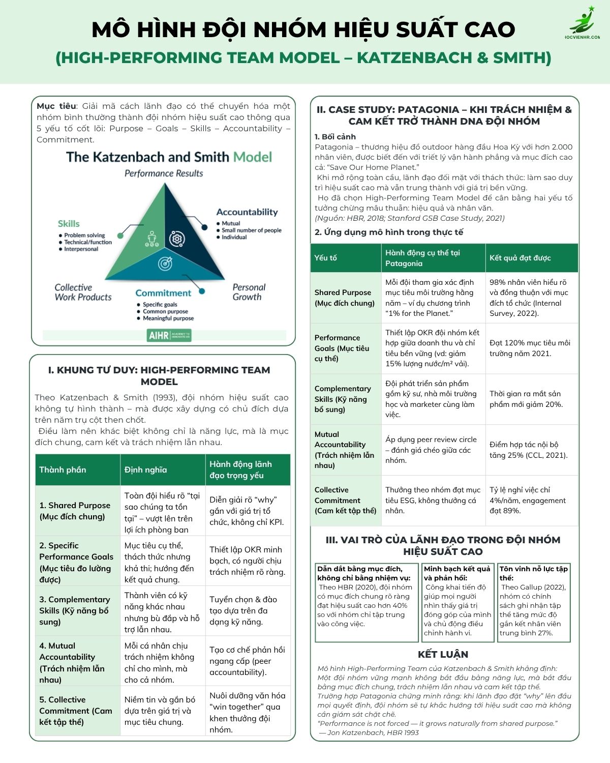 Mô Hình Đội Nhóm Hiệu Suất Cao